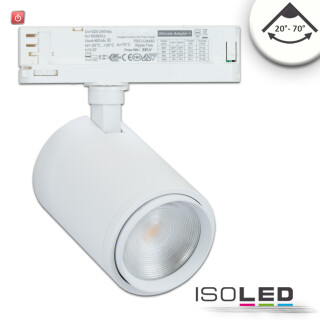 ISO114898 / 3-PH Schienen-Strahler Vollspektrum fokussierbar, 42W, 20°-70°, weiß matt, 4000K / 9009377092190
