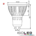 ISO112035 / GU10 LED Strahler 6W GLAS-COB, 70° warmweiss, dimmbar / 9009377022753