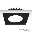 ISO114920 / Cover Aluminium quadratisch rückversetzt schwarz für Einbaustrahler Sys-90 / 9009377093302