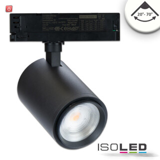 ISO114923 / 3-PH Schienen-Strahler fokussierbar, 42W, 20°-70°, schwarz matt, 4000K, CRI92 / 9009377093432