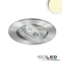 ISO114924 / LED Einbauleuchte Slim68 Alu gebürstet, rund, 9W, warmweiß, dimmbar / 9009377093463