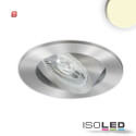 ISO114924 / LED Einbauleuchte Slim68 Alu gebürstet, rund, 9W, warmweiß, dimmbar / 9009377093463