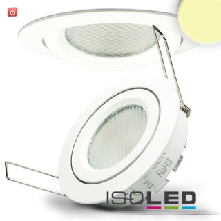 ISO112047 / LED Einbaustrahler, weiss, 8W SMD, 140°, rund, warmweiss, dimmbar / 9009377022999