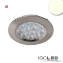 ISO114680 / LED Möbeleinbaustrahler MiniAMP silber, 4W, 60°, 12V DC warmweiß 3000K, dimmbar / 9009377085444