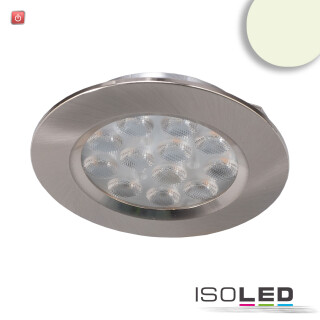 ISO114681 / LED Möbeleinbaustrahler MiniAMP silber, 4W, 60°, 24V DC warmweiß 3000K, dimmbar / 9009377085468