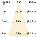ISO114683 / LED Wandeinbauleuchte Sys-Wall68 MiniAMP 24V, 3W, 4000K, inkl. Einputzdose (exkl. Cover) / 9009377085512
