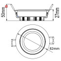 ISO112049 / LED Einbaustrahler, weiss, 8W, 72°, rund, warmweiss, dimmbar / 9009377023071