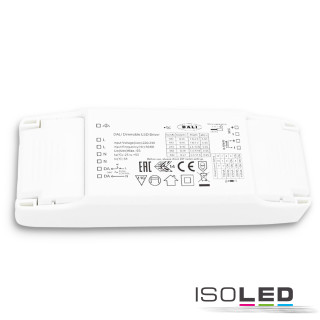 ISO114692 / LED Konstantstrom Trafo 100/180/270/350/440mA, 10W, Push/1-10V/DALI dimmbar / 9009377085710
