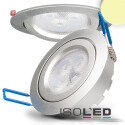 ISO112050 / LED Einbaustrahler, silber, 8W, 72°, rund, warmweiss, dimmbar / 9009377023057