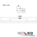 ISO112052 / Feuchtraum-Wannenleuchte IP66 1x1200mm ohne...