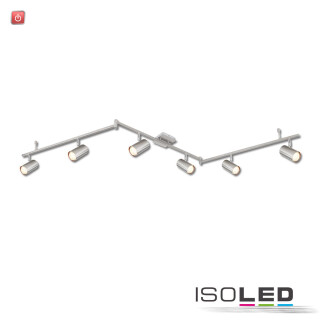 ISO115004 / Deckenstrahler nickel matt, 6xGU10 Fassung, exkl. Leuchtmittel / 9009377098642