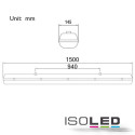 ISO112054 / Feuchtraum-Wannenleuchte IP66 2x1500mm ohne...