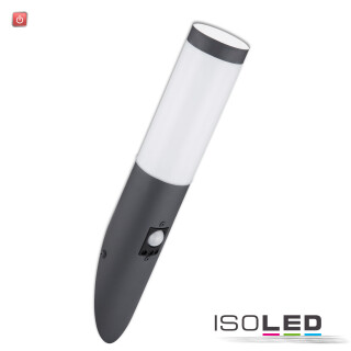 ISO115009 / Wandleuchte anthrazit, PIR Bewegungssensor, IP44, 1x E27 Fassung, exkl. Leuchtmittel / 9009377098697