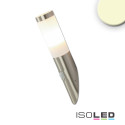ISO115011 / Wandleuchte Edelstahl, IP44, PIR Bewegungssensor, warmweiß, inkl. E27 LED Leuchtmittel 9W / 9009377098710