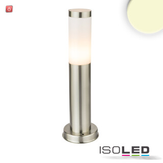 ISO115014 / Pollerleuchte 450 Edelstahl, IP44, warmweiß, inkl. E27 LED Leuchtmittel 9W / 9009377098741