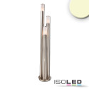 ISO115017 / Pollerleuchte 1700 Edelstahl, IP44, warmweiß, inkl. 3x E27 LED Leuchtmittel 9W / 9009377098772