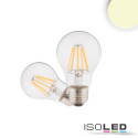ISO115023 / E27 LED Birne, 7W, klar, warmweiß, 3er...