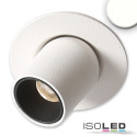 ISO114475 / LED Einbauleuchte Pipe MiniAMP weiß, 3W, 24V DC, neutralweiß, dimmbar / 9009377079894