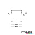 ISO114798 / LED Aufbauleuchtenprofil HIDE SINGLE Aluminium schwarz RAL 9005, 200cm / 9009377089831