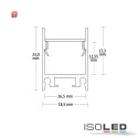ISO114799 / LED Aufbauleuchtenprofil HIDE SINGLE Aluminium weiß RAL 9003, 200cm / 9009377089817