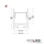 ISO114799 / LED Aufbauleuchtenprofil HIDE SINGLE Aluminium weiß RAL 9003, 200cm / 9009377089817