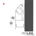 ISO114807 / LED Aufbauleuchtenprofil HIDE ASYNC Aluminium schwarz RAL 9005, 200cm / 9009377089657