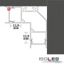 ISO114811 / LED Eckprofil HIDE ANGLE Aluminium weiß RAL 9003, 200cm / 9009377089558