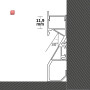 ISO114812 / LED Sockelleistenprofil HIDE BOTTOM weiß RAL 9003 / 9009377089534