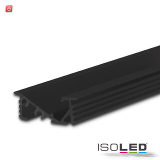 ISO114818 / LED Einbauprofil FURNIT6 D Aluminium schwarz RAL 9005, 200cm / 9009377088742