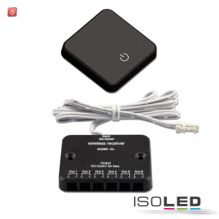 ISO114538 / MiniAMP LED Touch/Funk PWM-Dimmer, 1 Kanal, 12-24V DC 5A, inkl. Funktaster / 9009377081439