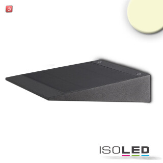 ISO114542 / LED SOLAR Wandleuchte mit HF-Bewegungs- u. Helligkeitssensor, 2W, IP54, warmweiß / 9009377081682