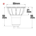 ISO114553 / GU10 Vollspektrum LED Strahler 5.5W TOQ, 36°, 3000K, dimmbar / 9009377081934