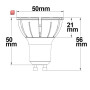 ISO114553 / GU10 Vollspektrum LED Strahler 5.5W TOQ, 36°, 3000K, dimmbar / 9009377081934