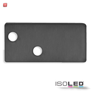 ISO114844 / Endkappe EC95 Aluminium schwarz RAL 9005 für Profil FURNIT6 D inkl. Schrauben / 9009377088797