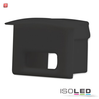 ISO114851 / Endkappe EC8B für Profil DIVE12 mit Kabeldurchführung, schwarz, 1 STK / 9009377088889