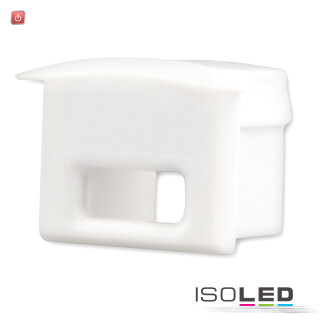 ISO114852 / Endkappe EC8W für Profil DIVE12 mit Kabeldurchführung, weiß, 1 STK / 9009377086908