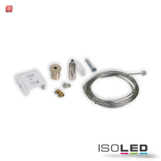 ISO114336 / 3-Phasen S1 Seilabhängung mit Rutschklemme, 10-200cm weiß / 9009377076343