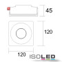 ISO112078 / Gips-Einbaustrahler GX5,3, quadratisch, rückversetzt, trichterförmig, weiss / 9009377023590
