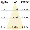 ISO114356 / LED Hallenleuchte Linear SK 100W, IK10, IP65, neutralweiß, 60°, 1-10V dimmbar / 9009377076701