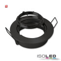 ISO114418 / Einbaurahmen rund für GU10/MR16, Lochausschnitt 68mm, Alu schwarz / 9009377078521