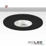 ISO114418 / Einbaurahmen rund für GU10/MR16, Lochausschnitt 68mm, Alu schwarz / 9009377078521