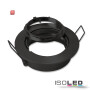 ISO114418 / Einbaurahmen rund für GU10/MR16, Lochausschnitt 68mm, Alu schwarz / 9009377078521