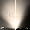 ISO114129 / 3-PH Schienen-Strahler fokussierbar, 35W, 30°-50°, weiß matt, 3000K, CRI92 / 9009377072543