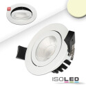 ISO114143 / LED Einbaustrahler, weiß, 8W, 36°, rund, warmweiß, IP65, dimmbar / 9009377072840