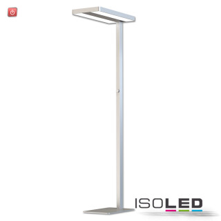 ISO114857 / LED Office Pro Stehleuchte Up+Down, 40+40W, UGR<19, silber, neutralweiß, Dimm-Regler, CH-Stecker / 9009377087080