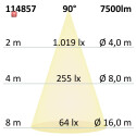 ISO114857 / LED Office Pro Stehleuchte Up+Down, 40+40W, UGR<19, silber, neutralweiß, Dimm-Regler, CH-Stecker / 9009377087080