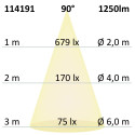 ISO114191 / LED Downlight UGR<19, 18W, rund, CRI90, Colorswitch 3000K|3500K|4000K, dimmbar / 9009377073694