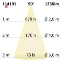 ISO114191 / LED Downlight UGR<19, 18W, rund, CRI90,...