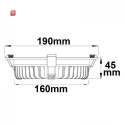 ISO114193 / LED Downlight UGR<19, 25W, rund, DN190,...