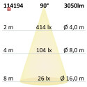 ISO114194 / LED Downlight UGR<19, 35W, rund, DN228,...